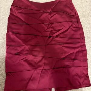 White House Black Market Burgundy Pencil Skirt